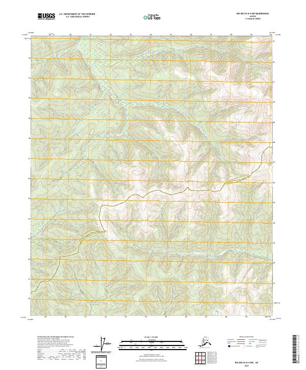 Big Delta B-4 NW, AK — USGS 7.5-minute topo (2024)