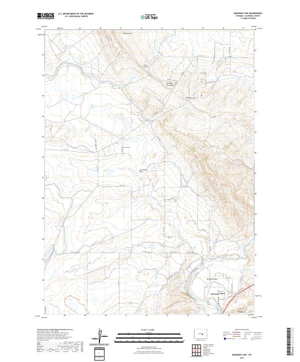 Emigrant Gap, WY — USGS 7.5-minute topo (2021)