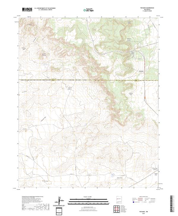 Techado, NM — USGS 7.5-minute topo (2023)