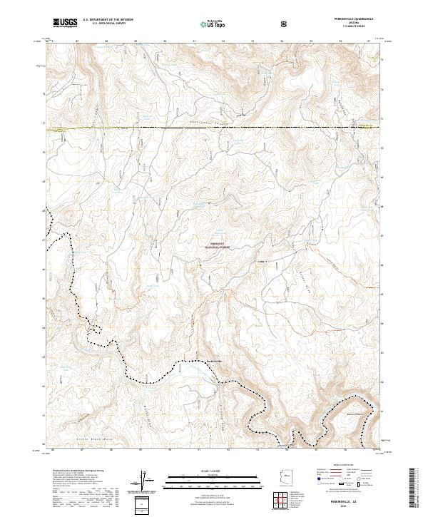 Perkinsville, AZ — USGS 7.5-minute topo (2021)