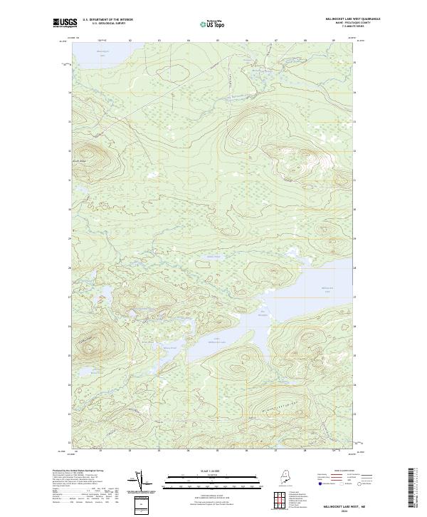 Millinocket Lake West, ME — USGS 7.5-minute topo (2024)