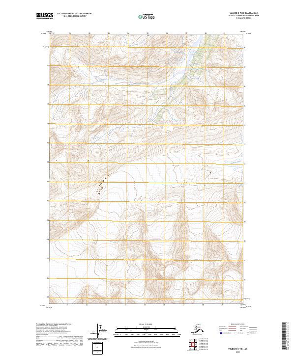 Valdez B-7 NE, AK — USGS 7.5-minute topo (2023)