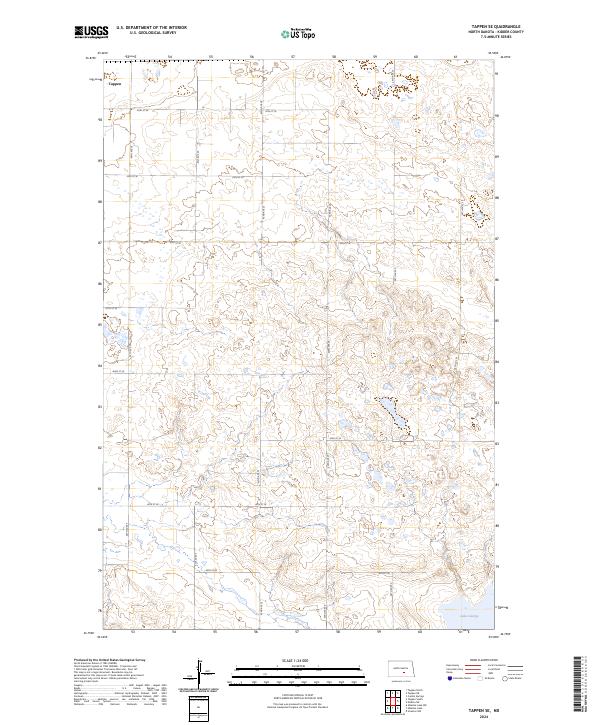 Tappen SE, ND — USGS 7.5-minute topo (2024)