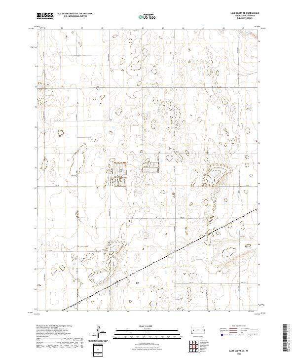 Lake Scott SE, KS — USGS 7.5-minute topo (2022)