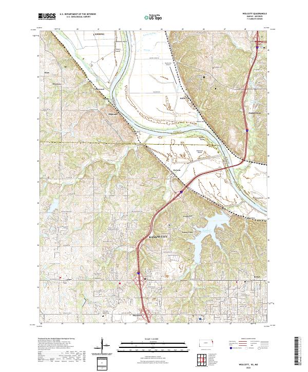 Wolcott, KS-MO — USGS 7.5-minute topo (2022)