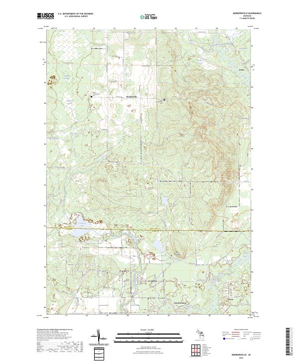 Moddersville, MI — USGS 7.5-minute topo (2023)