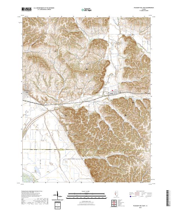Pleasant Hill East, IL — USGS 7.5-minute topo (2024)