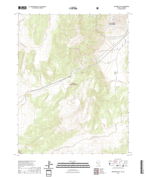 Anchorite Hills, NV-CA — USGS 7.5-minute topo (2021)