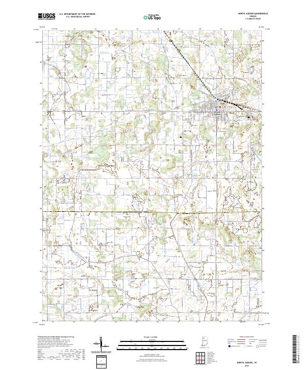 North Judson, IN — USGS 7.5-minute topo (2022)