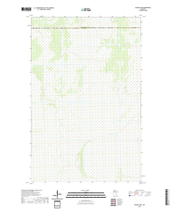 Hilman Lake, MN — USGS 7.5-minute topo (2022)
