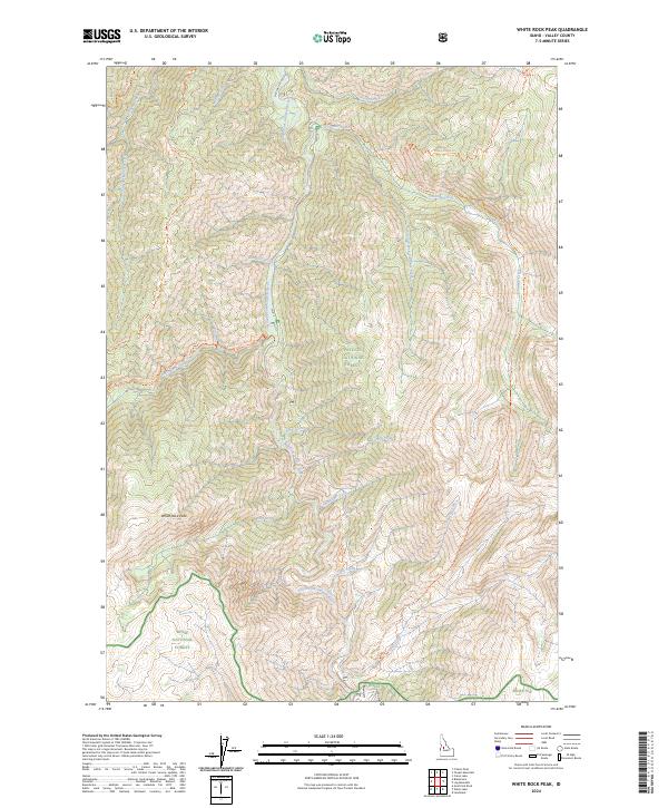 White Rock Peak, ID — USGS 7.5-minute topo (2024)