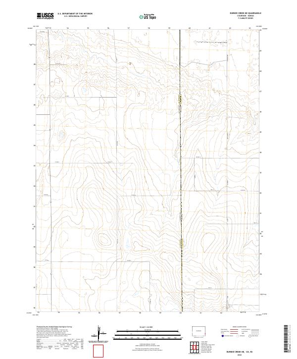 Durkee Creek NE, CO-KS — USGS 7.5-minute topo (2022)
