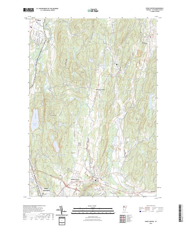 Essex Center, VT — USGS 7.5-minute topo (2024)