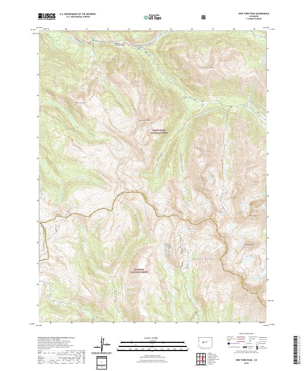 New York Peak, CO — USGS 7.5-minute topo (2022)