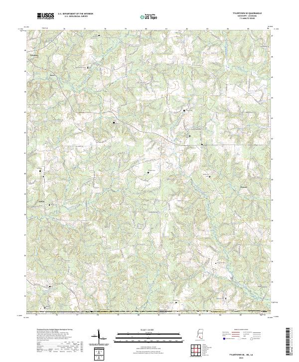 Tylertown SE, MS-LA — USGS 7.5-minute topo (2024)
