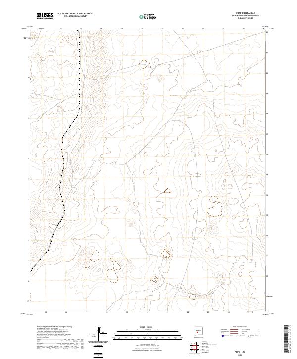 Pope, NM — USGS 7.5-minute topo (2023)
