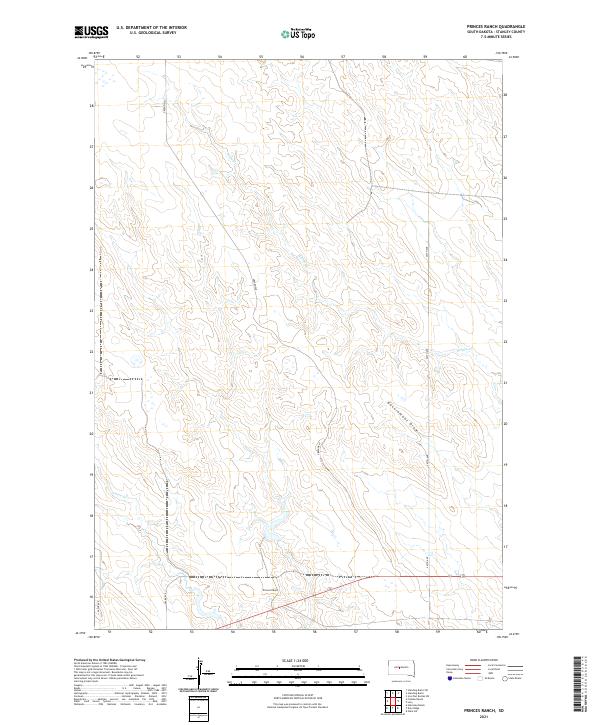 Princes Ranch, SD — USGS 7.5-minute topo (2021)