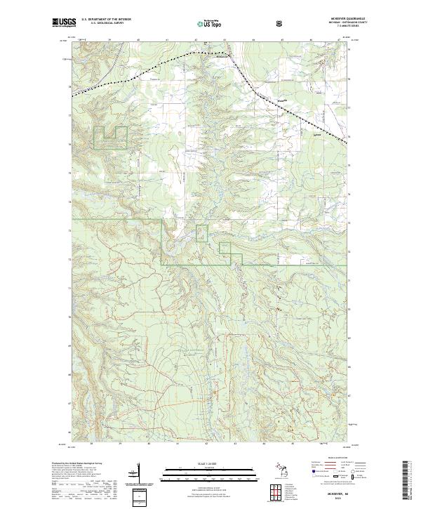 McKeever, MI — USGS 7.5-minute topo (2023)