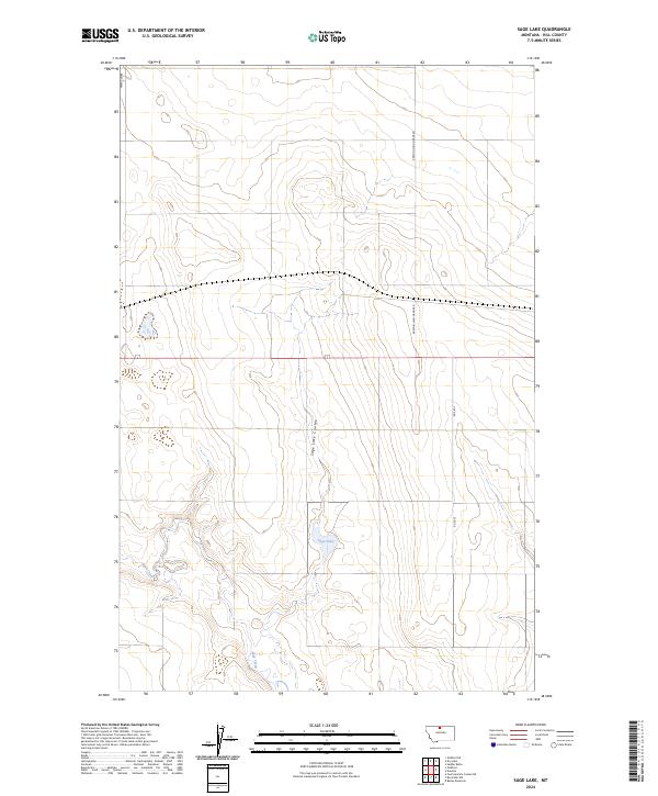 Sage Lake, MT — USGS 7.5-minute topo (2024)