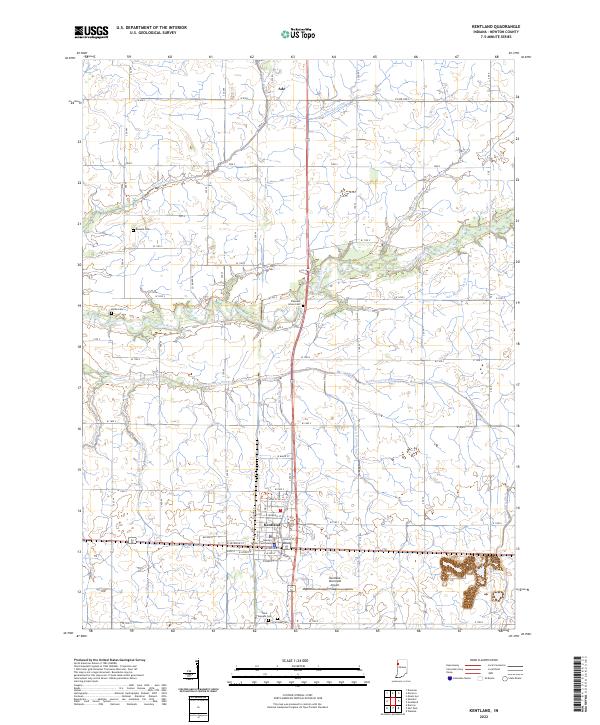 Kentland, IN — USGS 7.5-minute topo (2022)