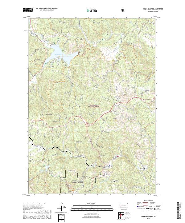 Mount Rushmore, SD — USGS 7.5-minute topo (2021)
