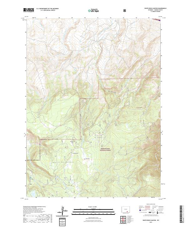 White Rock Canyon, WY — USGS 7.5-minute topo (2021)