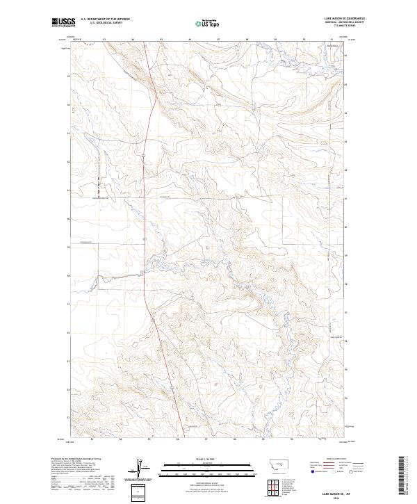 Lake Mason SE, MT — USGS 7.5-minute topo (2024)