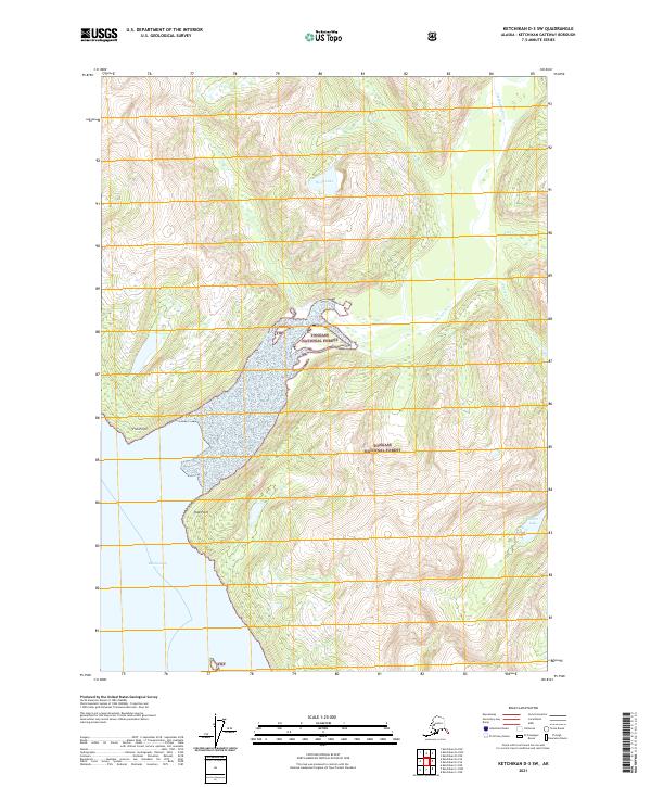 Ketchikan D-3 SW, AK — USGS 7.5-minute topo (2021)