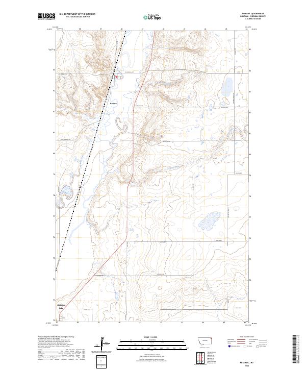 Reserve, MT — USGS 7.5-minute topo (2024)