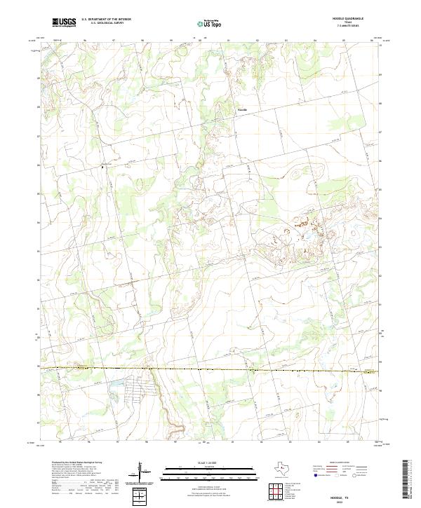 Noodle, TX — USGS 7.5-minute topo (2022)