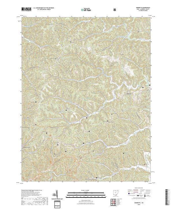 Sherritts, OH — USGS 7.5-minute topo (2023)