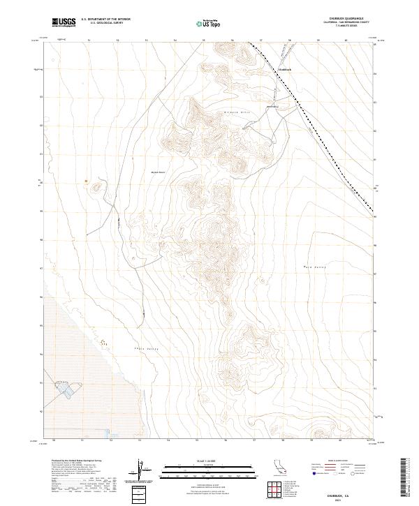 Chubbuck, CA — USGS 7.5-minute topo (2021)
