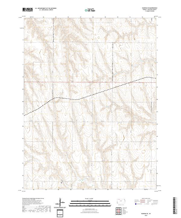 Kanona SE, KS — USGS 7.5-minute topo (2022)