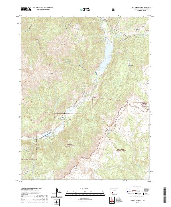 Lake San Cristobal, CO — USGS 7.5-minute topo (2022)