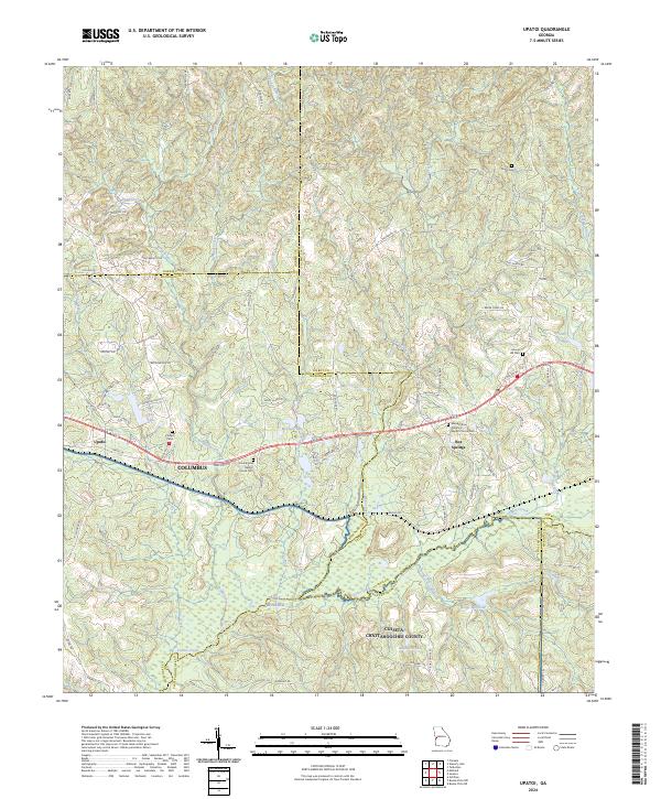 Upatoi, GA — USGS 7.5-minute topo (2024)