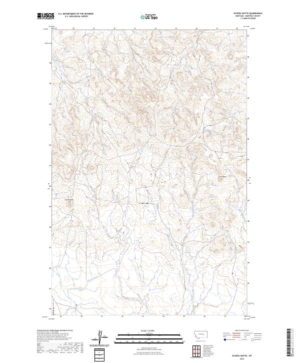 School Butte, MT — USGS 7.5-minute topo (2024)