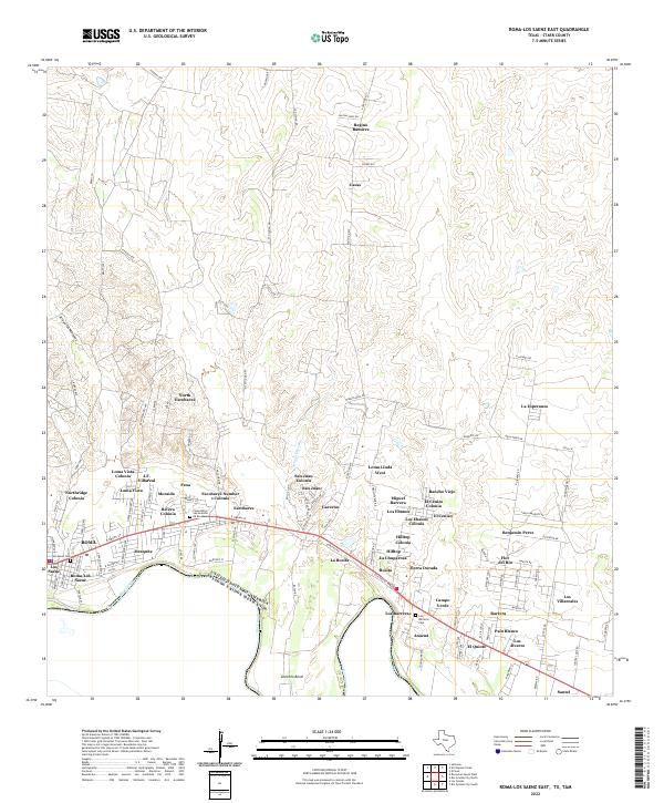 Roma-Los Saenz East, TX,TAM, US — USGS 7.5-minute topo (2022)