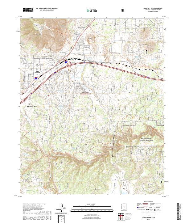 Flagstaff East, AZ — USGS 7.5-minute topo (2021)