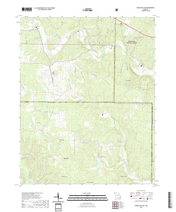 Hogan Hollow, MO — USGS 7.5-minute topo (2021)