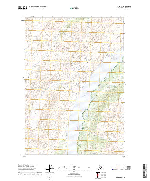 Valdez B-3 SE, AK — USGS 7.5-minute topo (2023)