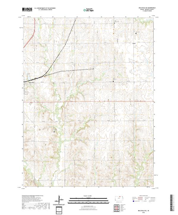 Belleville SE, KS — USGS 7.5-minute topo (2022)