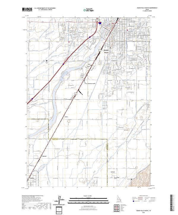 Idaho Falls South, ID — USGS 7.5-minute topo (2024)