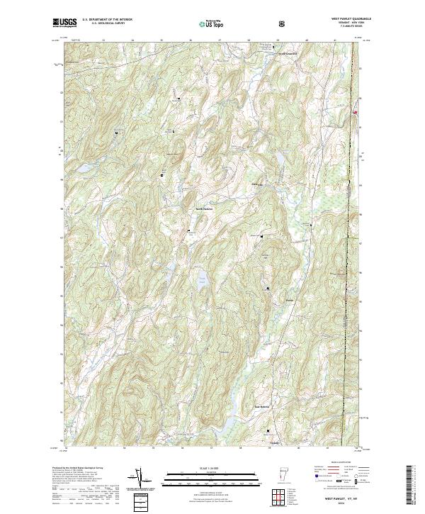 West Pawlet, VT-NY — USGS 7.5-minute topo (2024)
