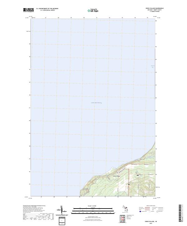Cross Village, MI — USGS 7.5-minute topo (2023)