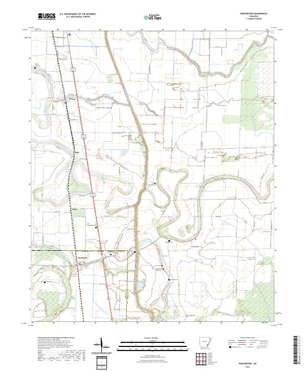 Winchester, AR — USGS 7.5-minute topo (2024)