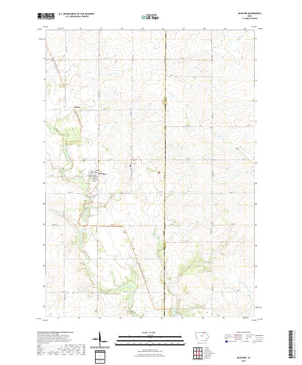 McIntire, IA — USGS 7.5-minute topo (2022)