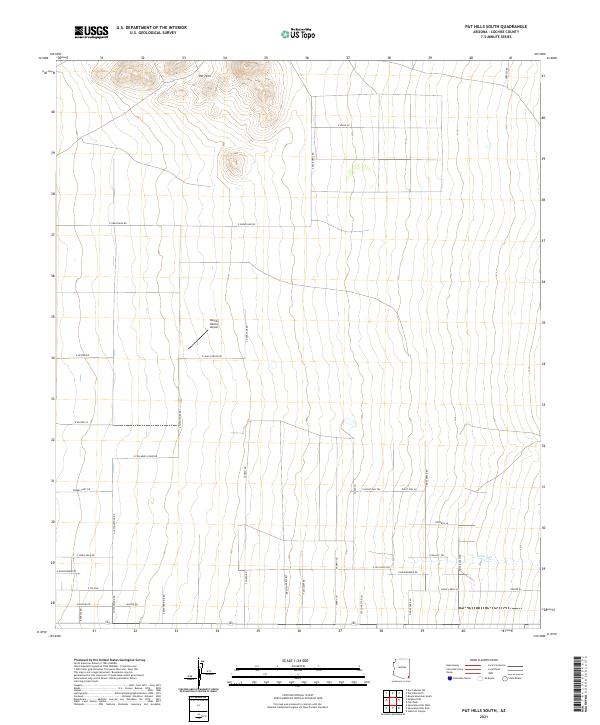 Pat Hills South, AZ — USGS 7.5-minute topo (2021)