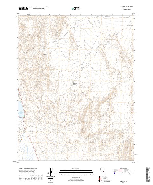 Alamo SE, NV — USGS 7.5-minute topo (2021)