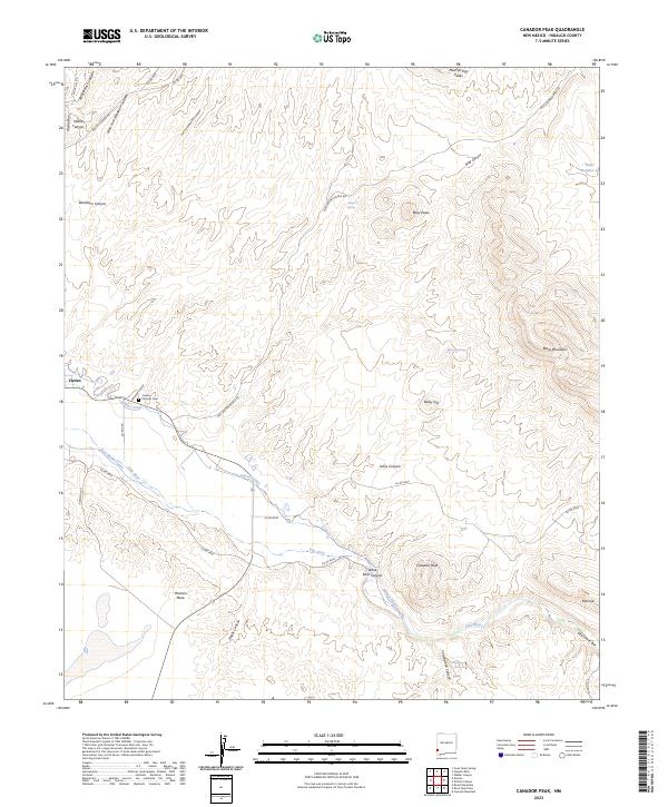Canador Peak, NM — USGS 7.5-minute topo (2023)