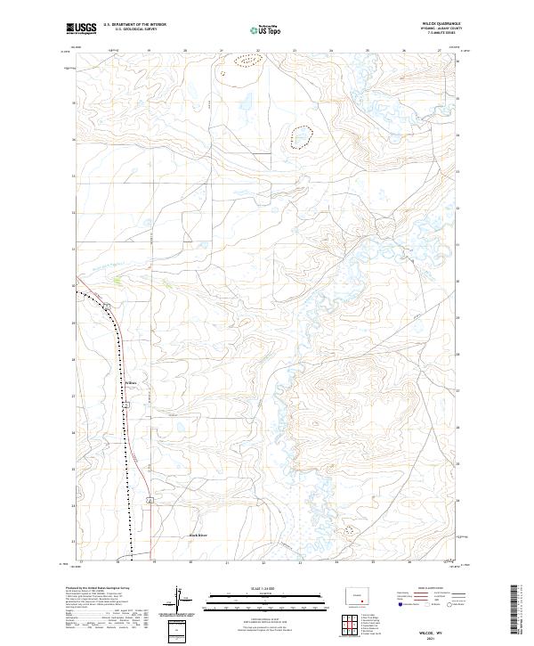 Wilcox, WY — USGS 7.5-minute topo (2021)
